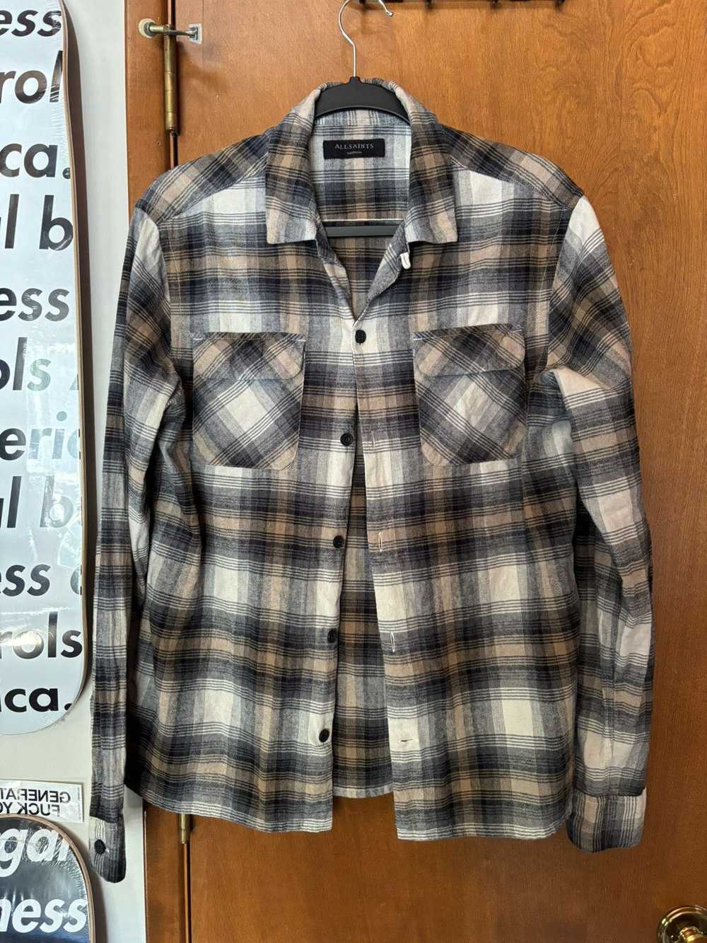 Allsaints Allsaints Western Plaid Flannel Wichita… - image 2