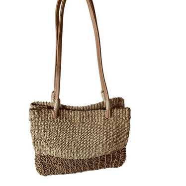 Other Beach coastal weaved shoulder bag brown and 