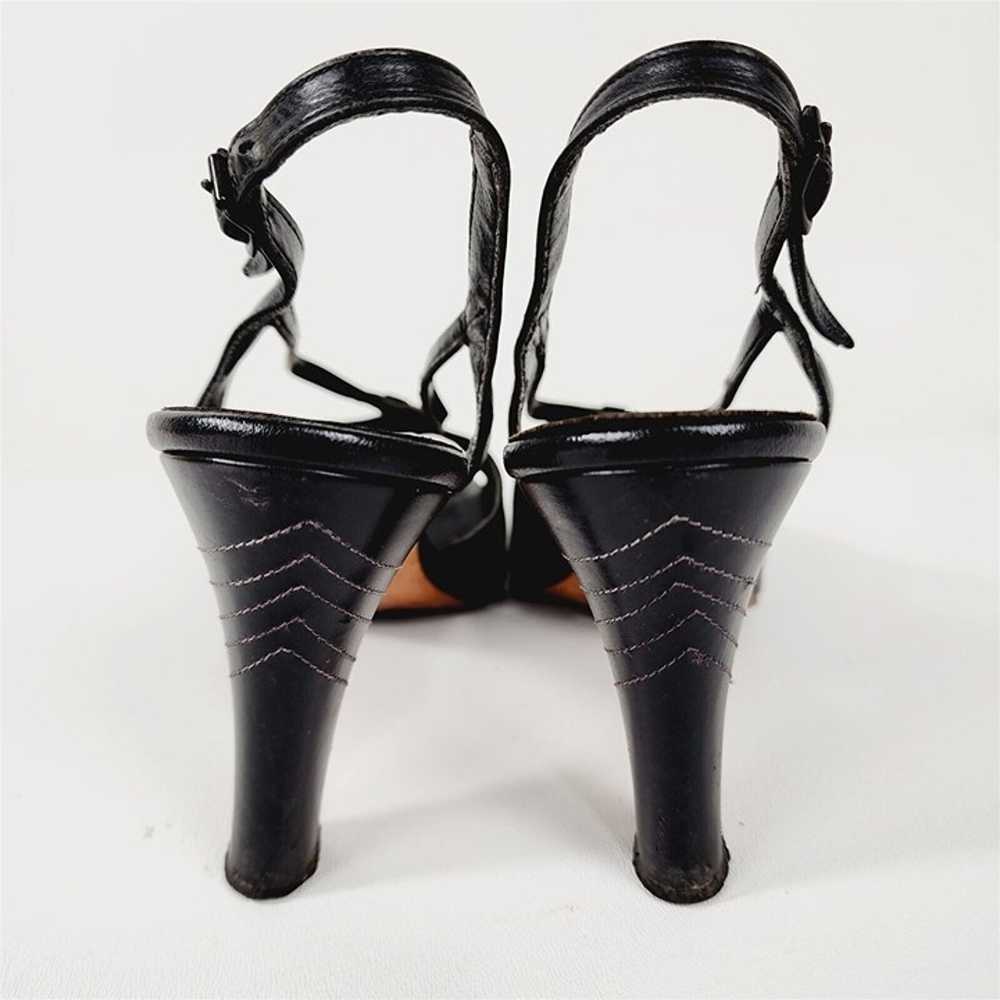 Vintage Amano Black Peep Toe Strappy Heels Size 8… - image 5