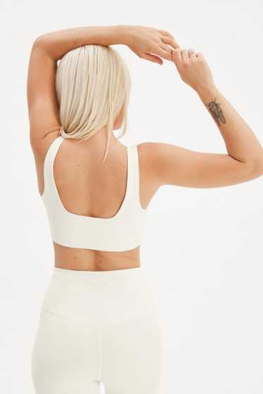 Girlfriend Collective Ivory Tommy Cropped Bra