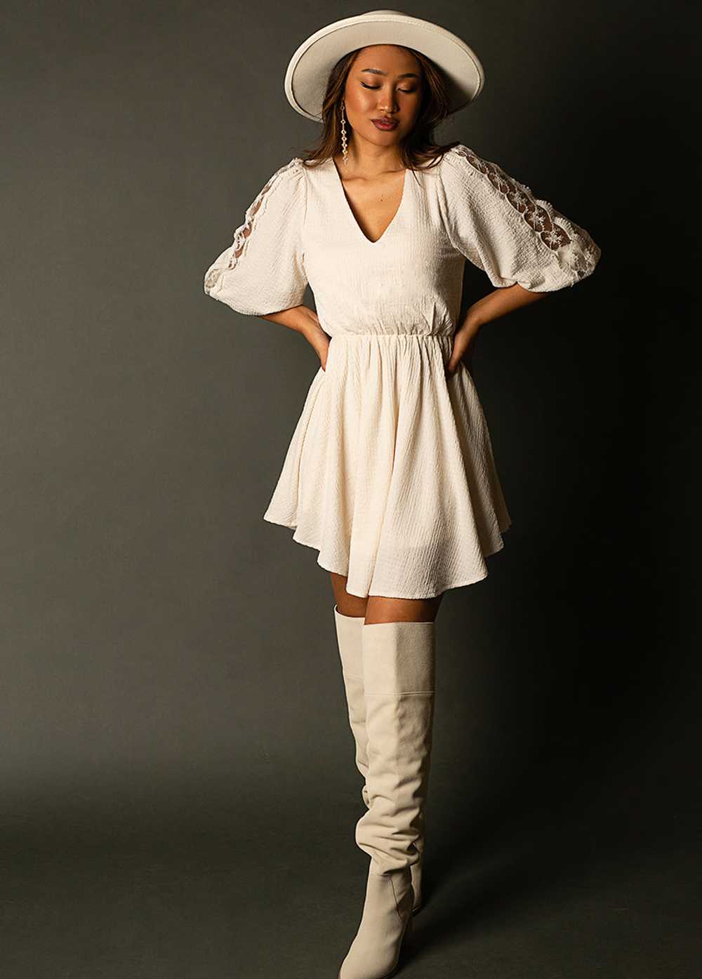 Joyfolie Sarai Dress in Cream - image 3