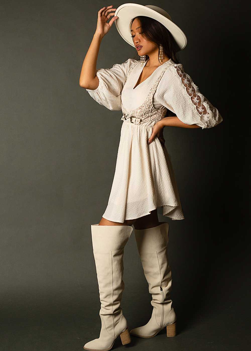 Joyfolie Sarai Dress in Cream - image 5