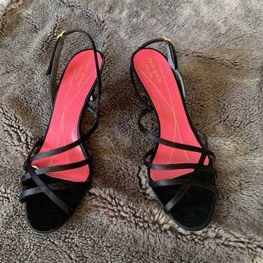 Gorgeous Kate Spade Black Satin Strappy Heels 10