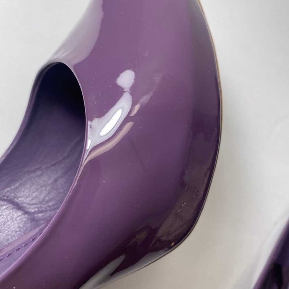 Louis Vuitton open toe patent pumps heels purple … - image 10