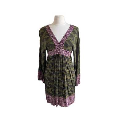 RACHEL ROY Green Leaf Print Dress Size 0