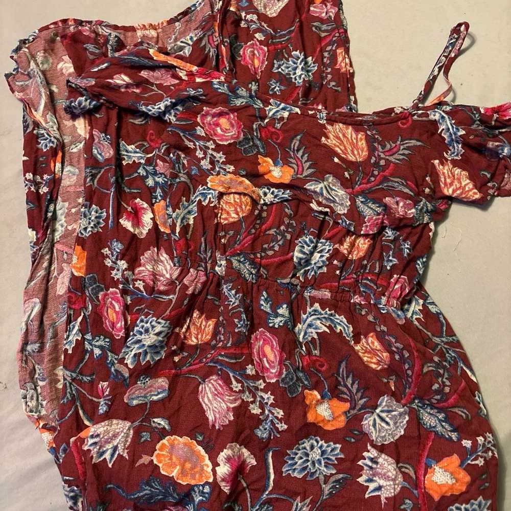 Lucky Brand Dark Red Off the Shoulder Spaghetti S… - image 3