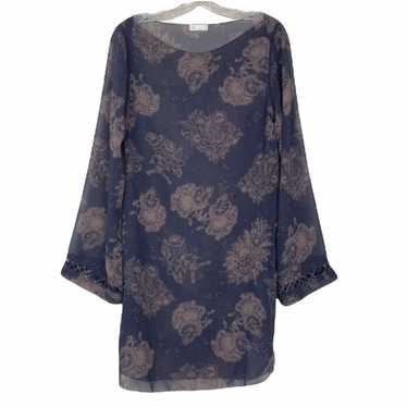Anthro Gentle Fawn Sheer Floral Shift Dress Tunic 
