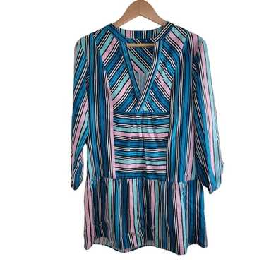 Marie Oliver Womens Silk Linen Blend Shift Dress S