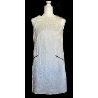 J Crew White Dress With Zipper Detail