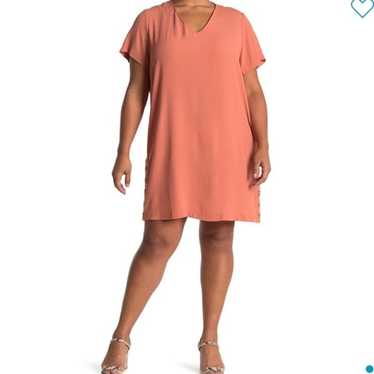 Madewell Side-Button Easy Dress Peach Size Small