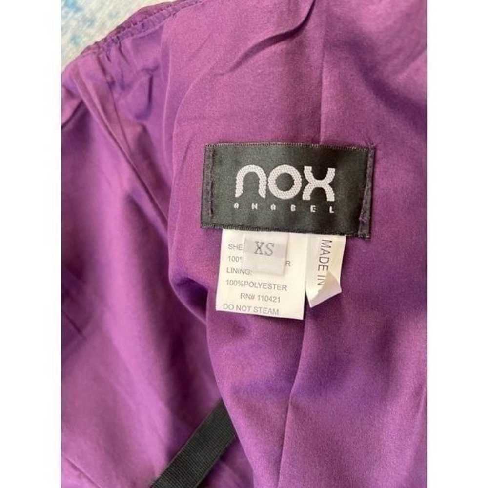 Nox Anabel Purple Pleated Rhinestone Sequin Beade… - image 9