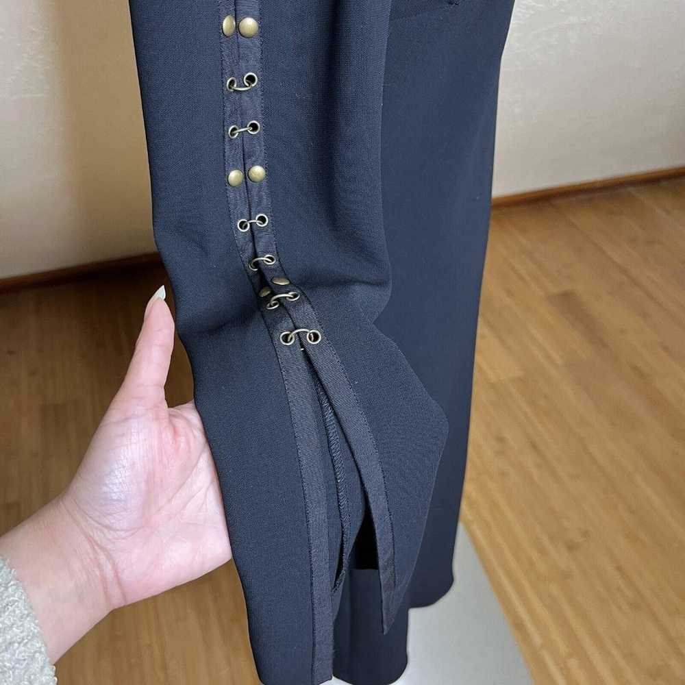 Nine West Vintage Dress Womens 4 Black Slit Sleev… - image 3