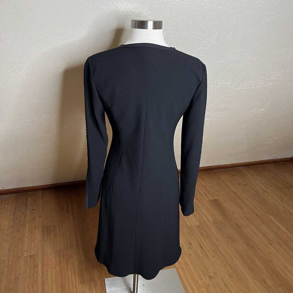 Nine West Vintage Dress Womens 4 Black Slit Sleev… - image 7