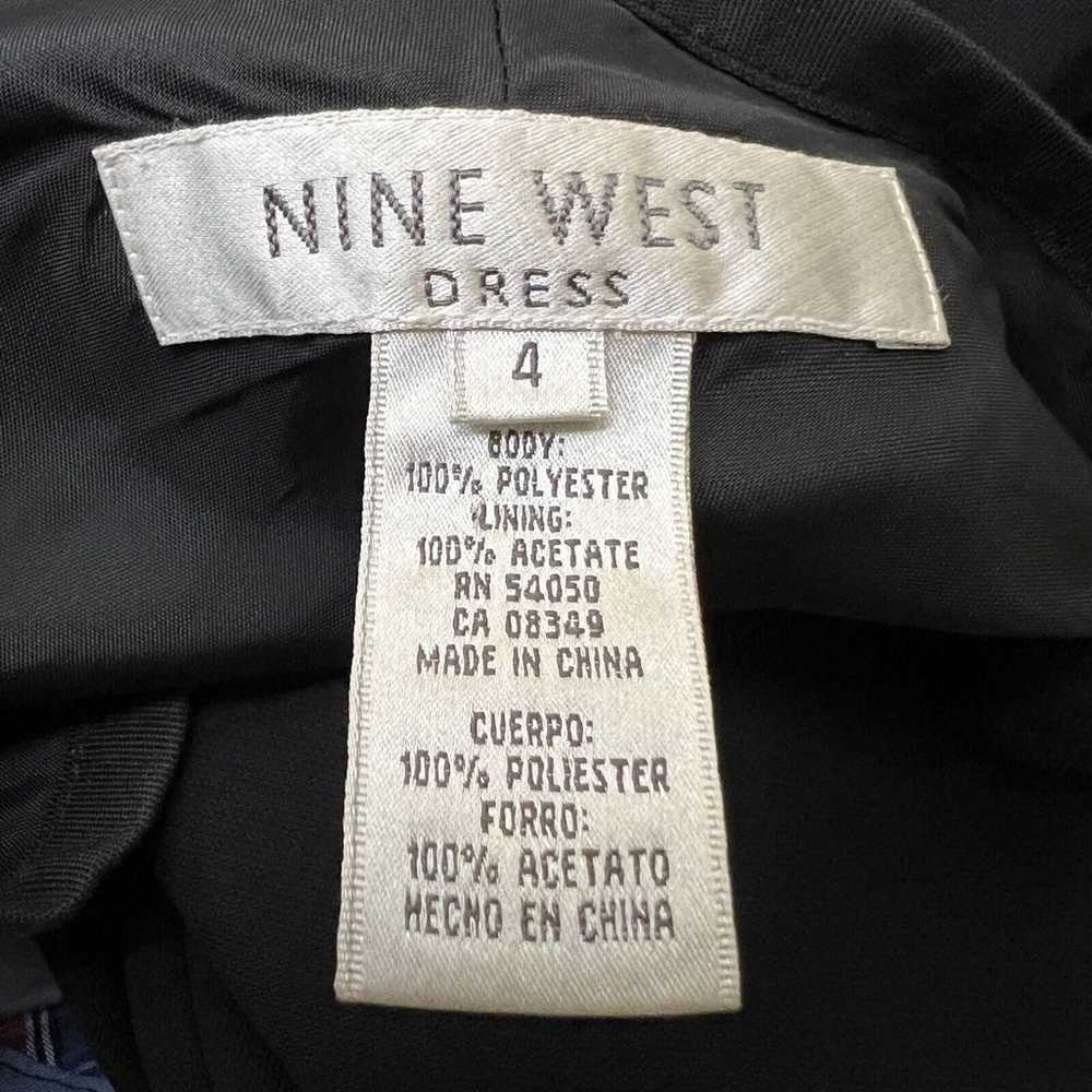 Nine West Vintage Dress Womens 4 Black Slit Sleev… - image 8