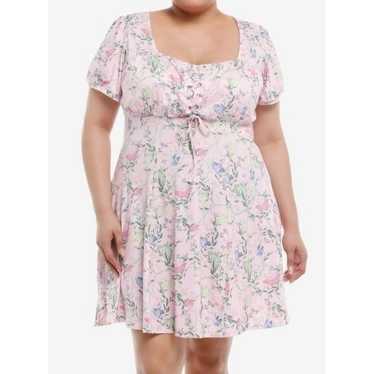 Thorn & Fable Pink Floral Butterfly Empire Dress P