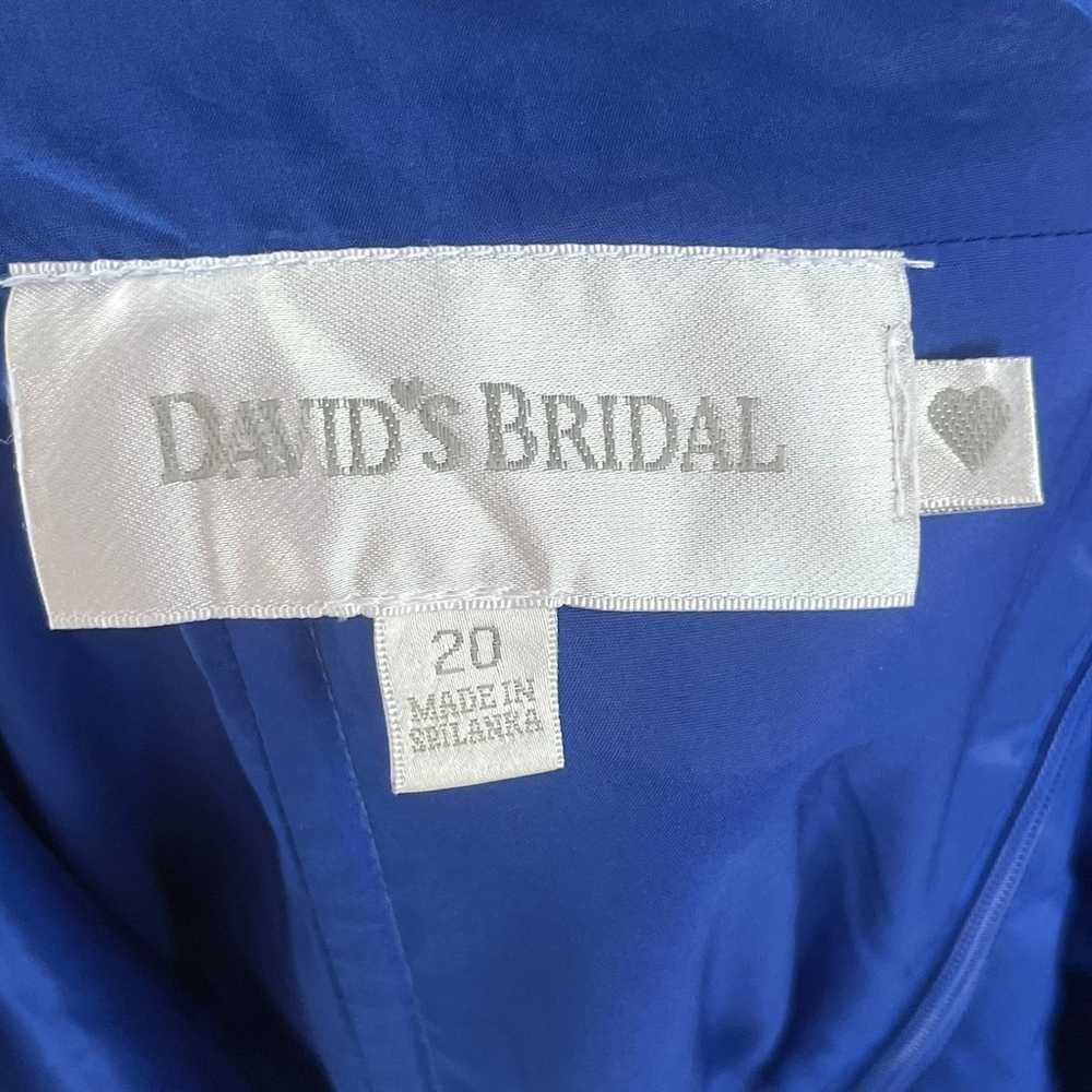 David's Bridal Short Sleeveless Stretch Satin Dre… - image 7