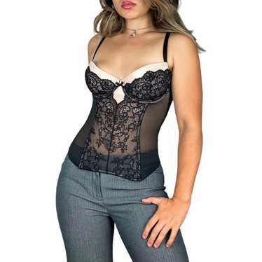 Victoria’s Secret Lacy Mesh Bustier (M) - image 1