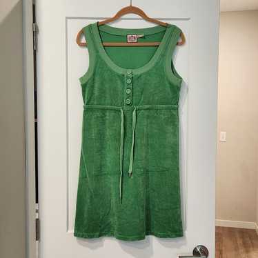 Juicy Couture Y2K Dress Terry Tank Kelly Green Co… - image 1