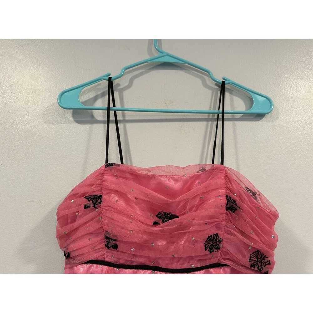 B. Smart Y2K Pink Back Lace Up Short Dress Junior… - image 2