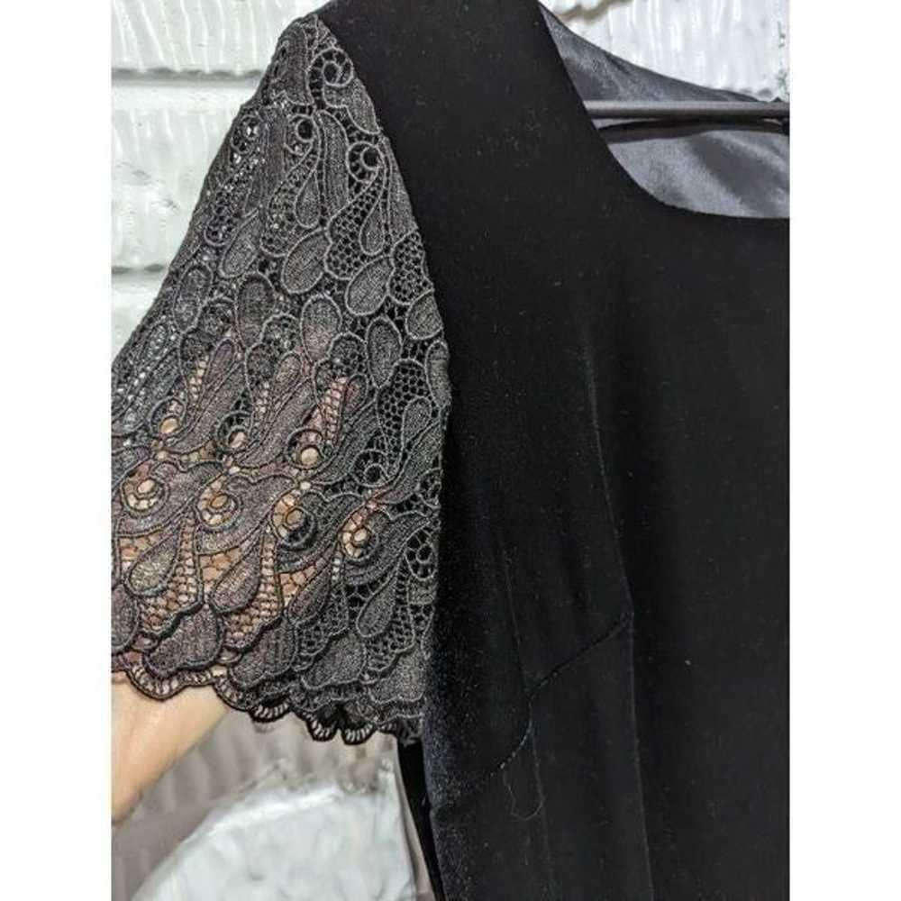 Jessica Howard Women's Black Lace Short Sleeves V… - image 3