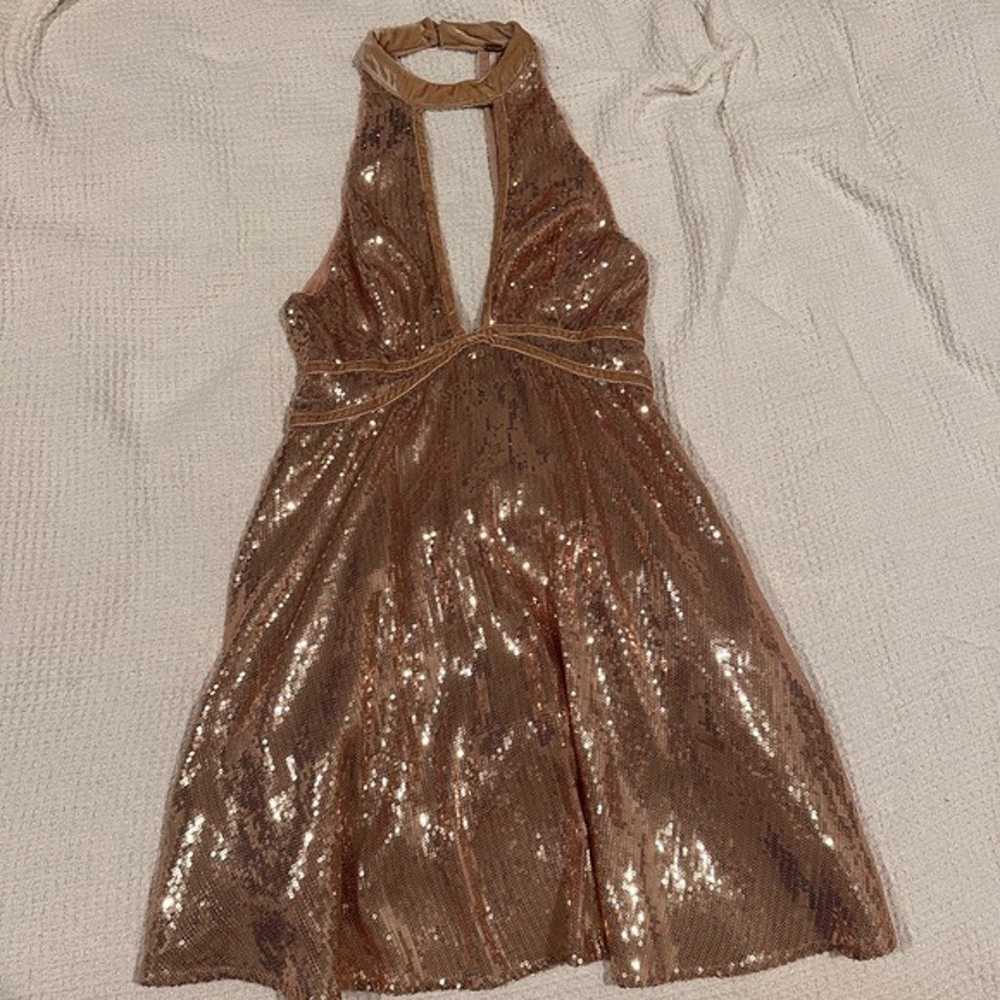 Free People Film Noir Sequined Mini Cocktail Dress - image 3