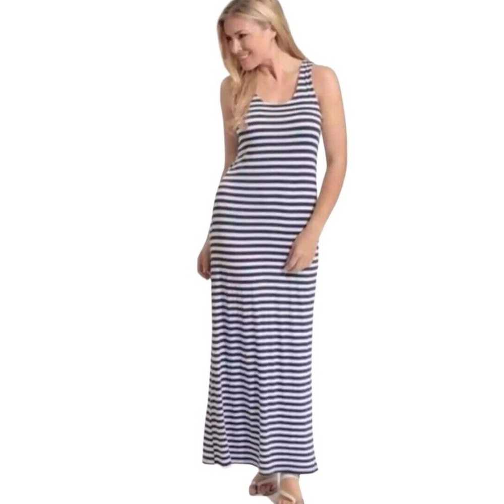 Sail To Sable STS Maxi Tank Dress M Striped Blue … - image 11