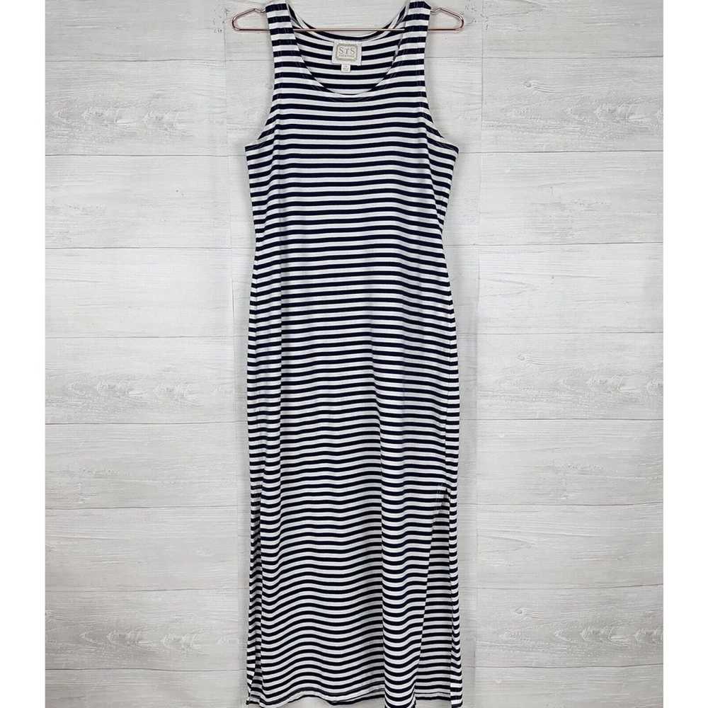 Sail To Sable STS Maxi Tank Dress M Striped Blue … - image 12