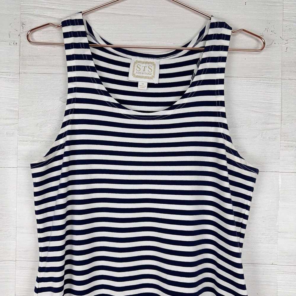 Sail To Sable STS Maxi Tank Dress M Striped Blue … - image 3