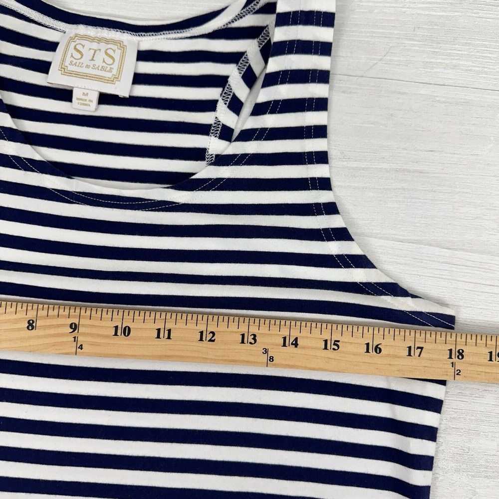 Sail To Sable STS Maxi Tank Dress M Striped Blue … - image 9
