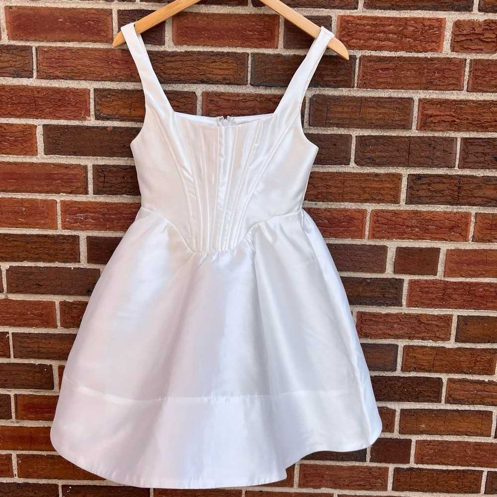 Lulus Bubbly White Taffeta Corset Mini Dress - image 5