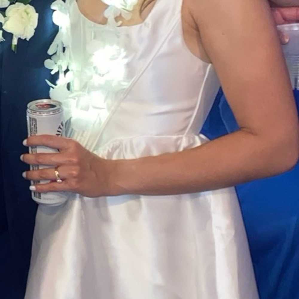 Lulus Bubbly White Taffeta Corset Mini Dress - image 9