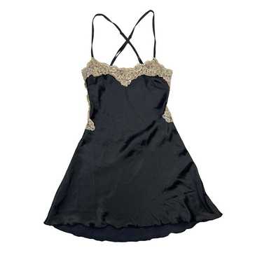 Verge Girl - French Lace Trim Backless Slip Dress 