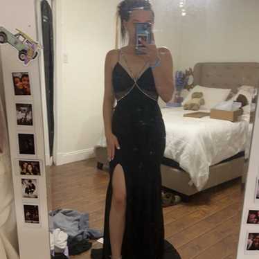 Gorgeous Black Rhinestone cutout dress - image 1