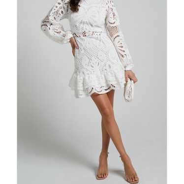 Showpo White Lace Mini Dress