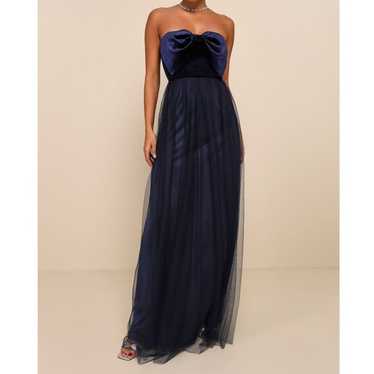 LULU'S XL Navy Blue Perfectly Dramatic Tulle Strap