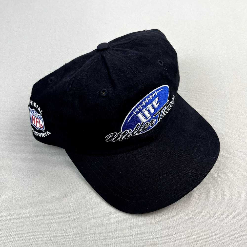 NFL × Vintage Vintage Miller Lite Hat Cap Black L… - image 1