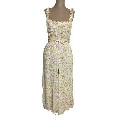 Faithfull the Brand Delores Yellow Floral Jumpsuit