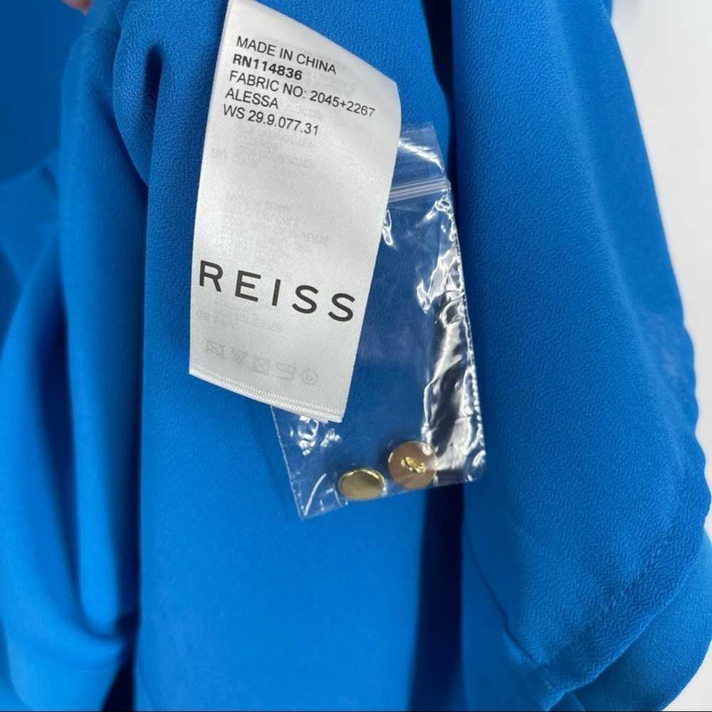 Reiss Alessa Dress Blue Size 8 Split Front Long S… - image 10