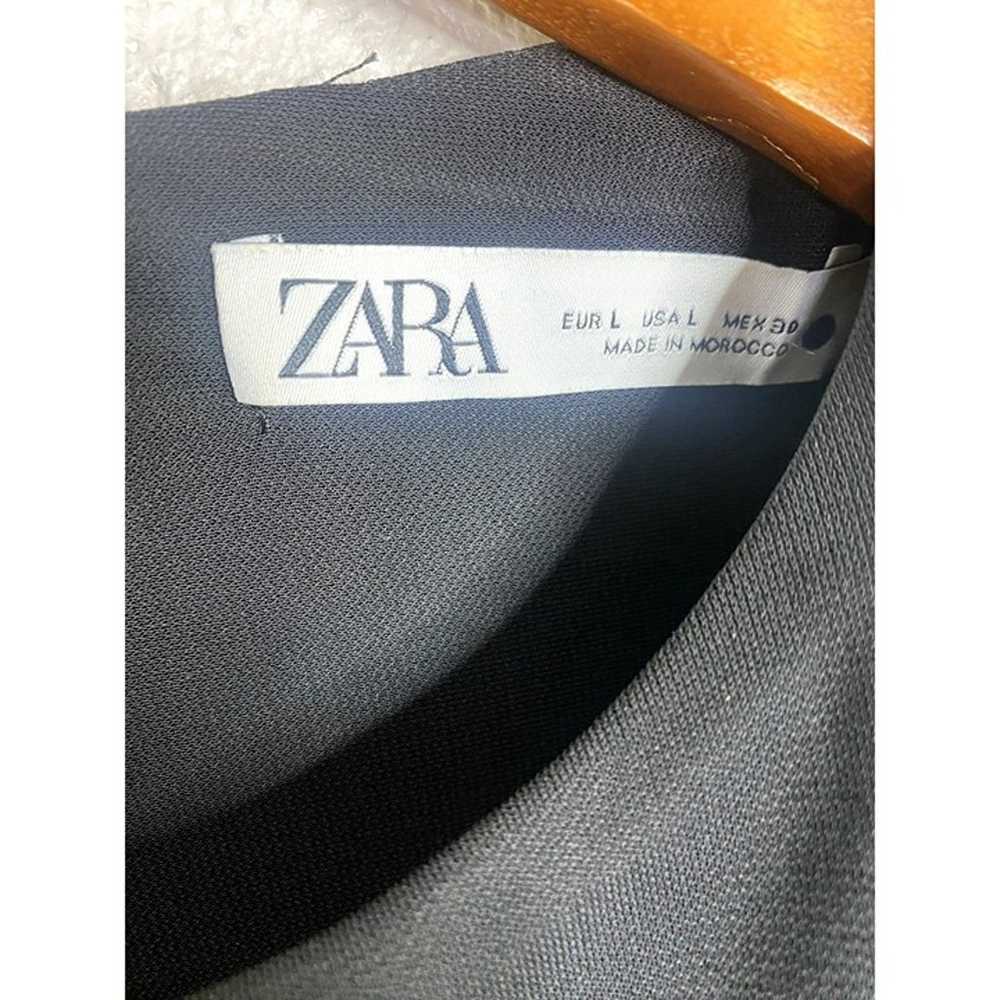 Zara Long Sleeve Ruched Draped Body Con Mini Dres… - image 10