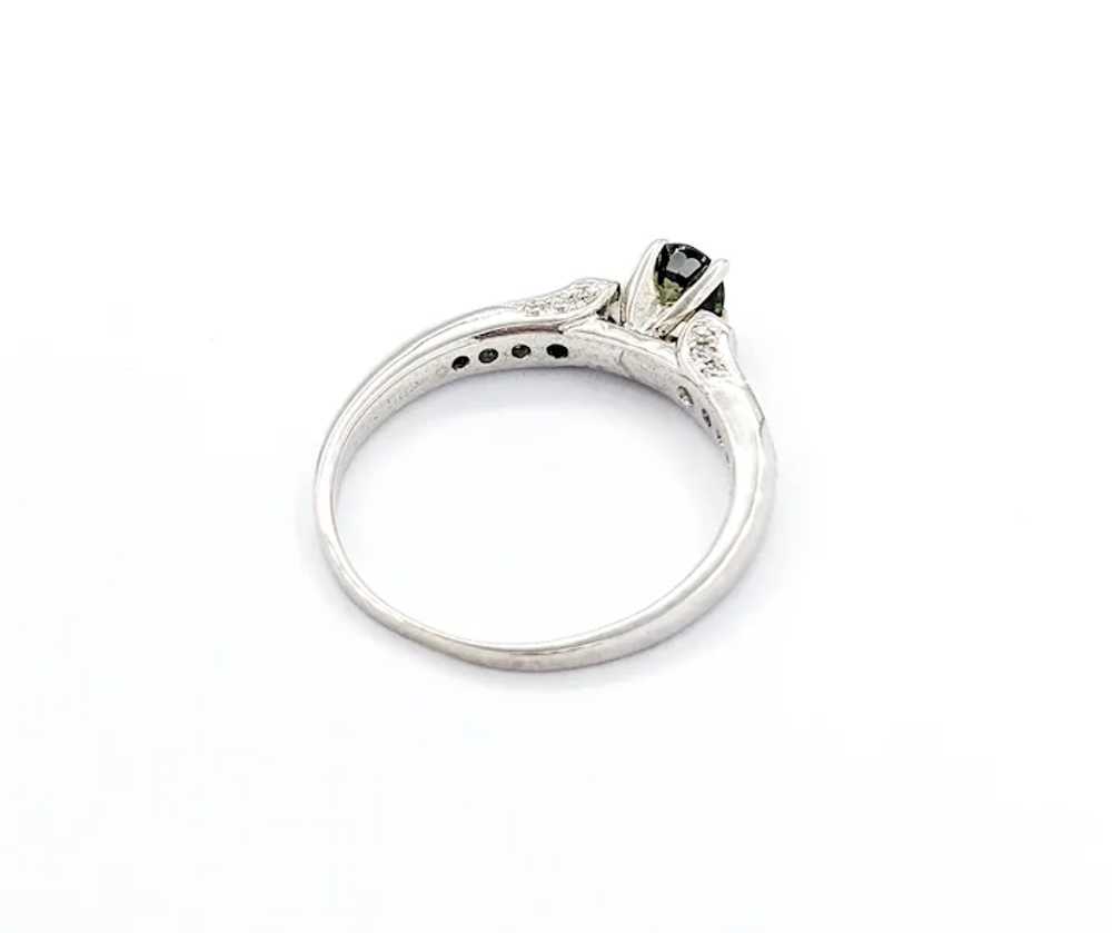 Alexandrite & Diamond Ring In White Gold - image 7