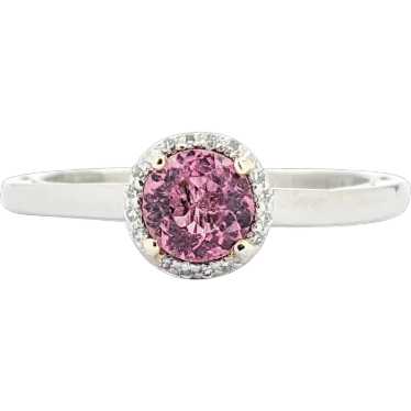 Tacori Pink tourmaline diamonique sterling outlet silver ring