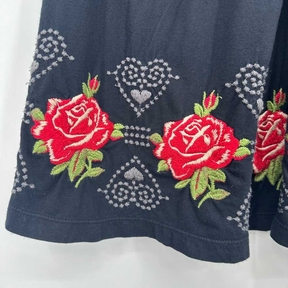 Johnny Was JWLA Embroidered Floral Dress Hearts R… - image 5