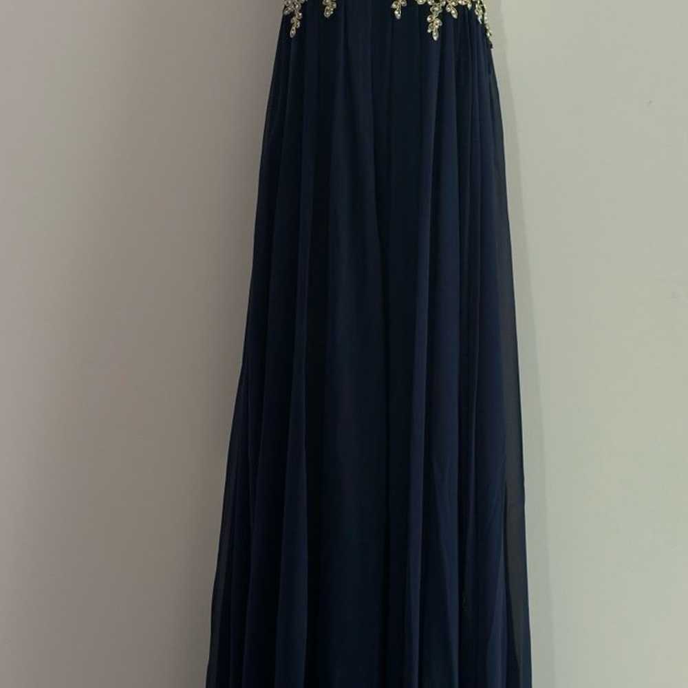 Navy blue prom dress - image 1