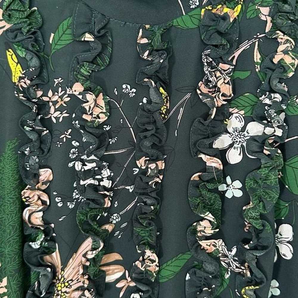 Isabel Garcia womens green floral ruffled dress s… - image 8