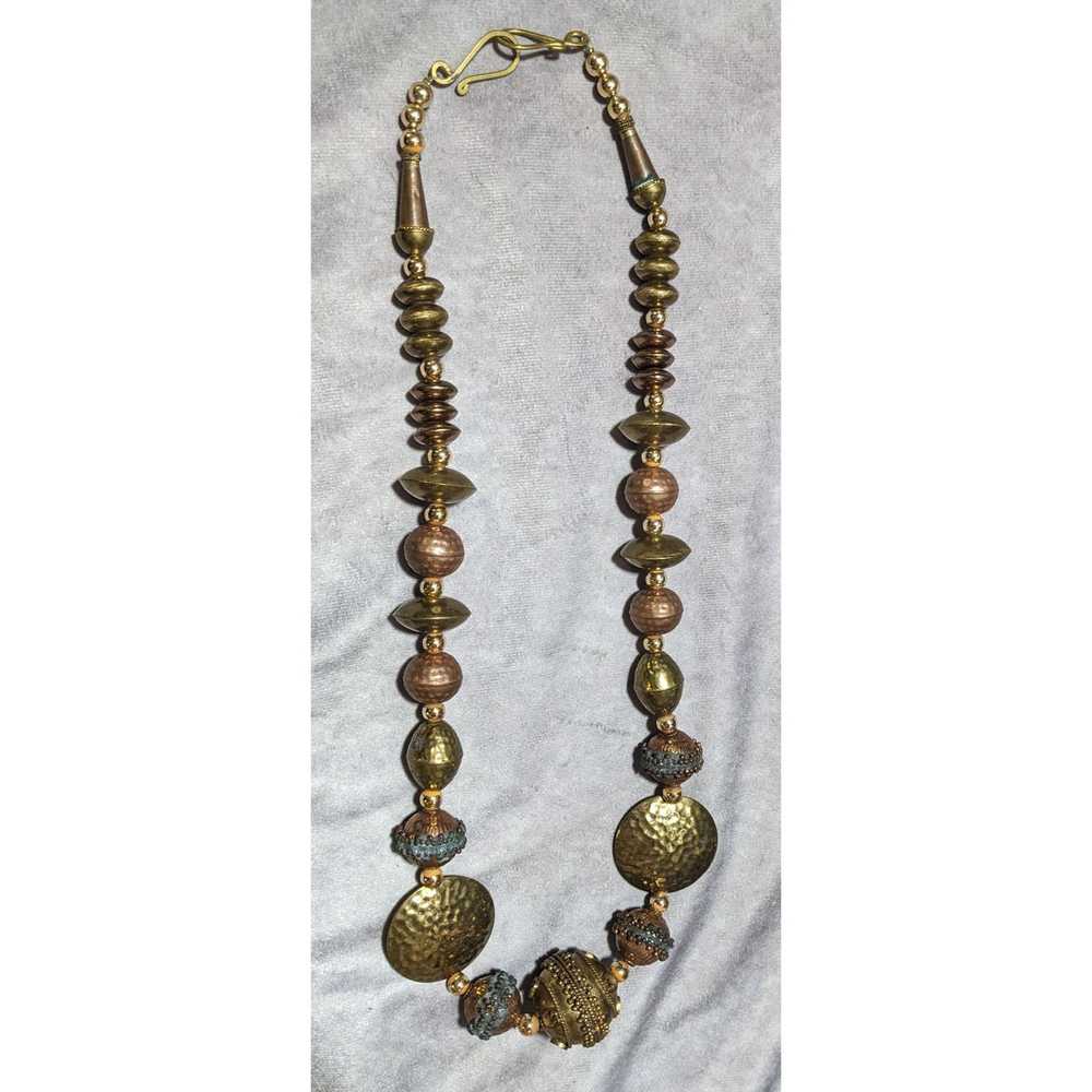 Other Vitnage Bohemian Mixed Metal Beaded Necklace - image 12