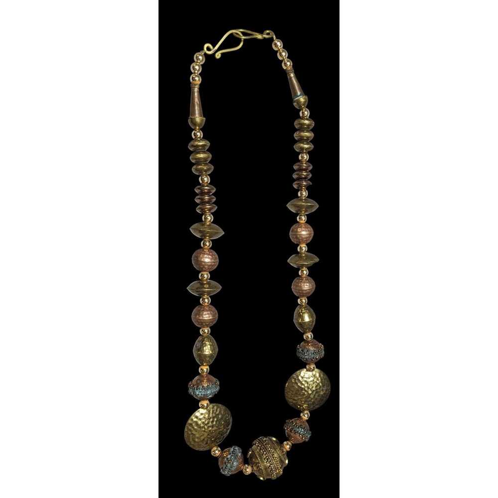 Other Vitnage Bohemian Mixed Metal Beaded Necklace - image 2