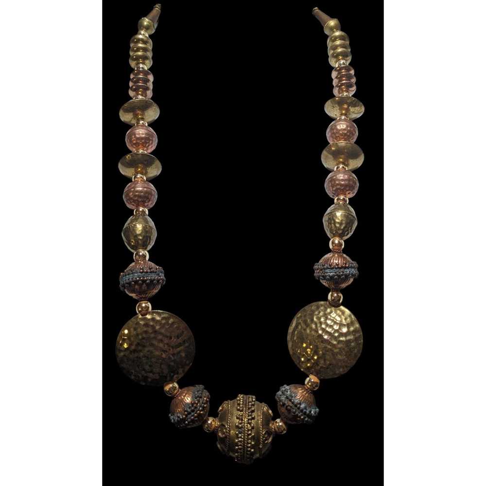 Other Vitnage Bohemian Mixed Metal Beaded Necklace - image 4