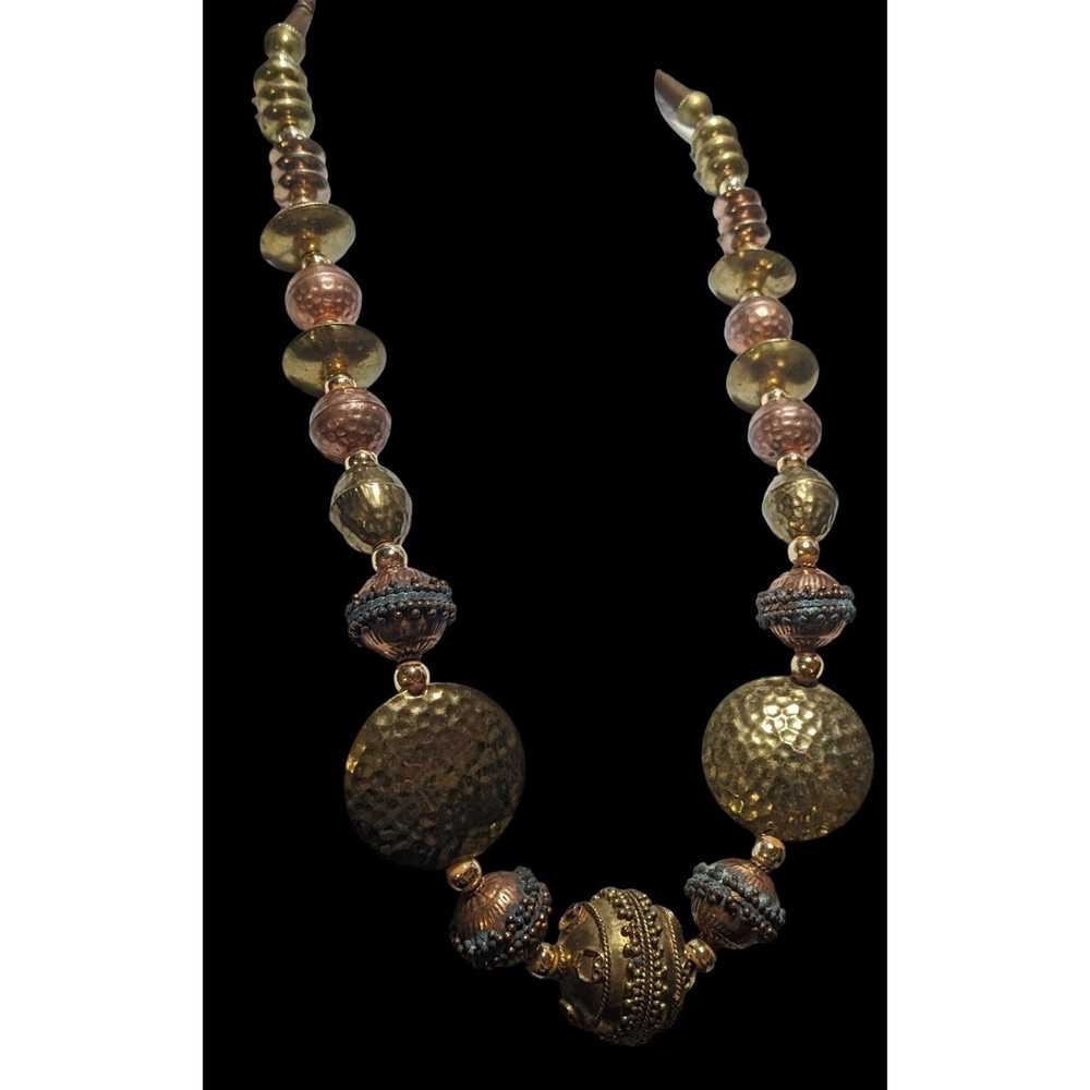 Other Vitnage Bohemian Mixed Metal Beaded Necklace - image 5