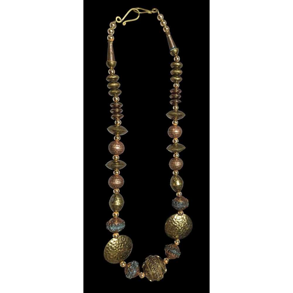 Other Vitnage Bohemian Mixed Metal Beaded Necklace - image 6