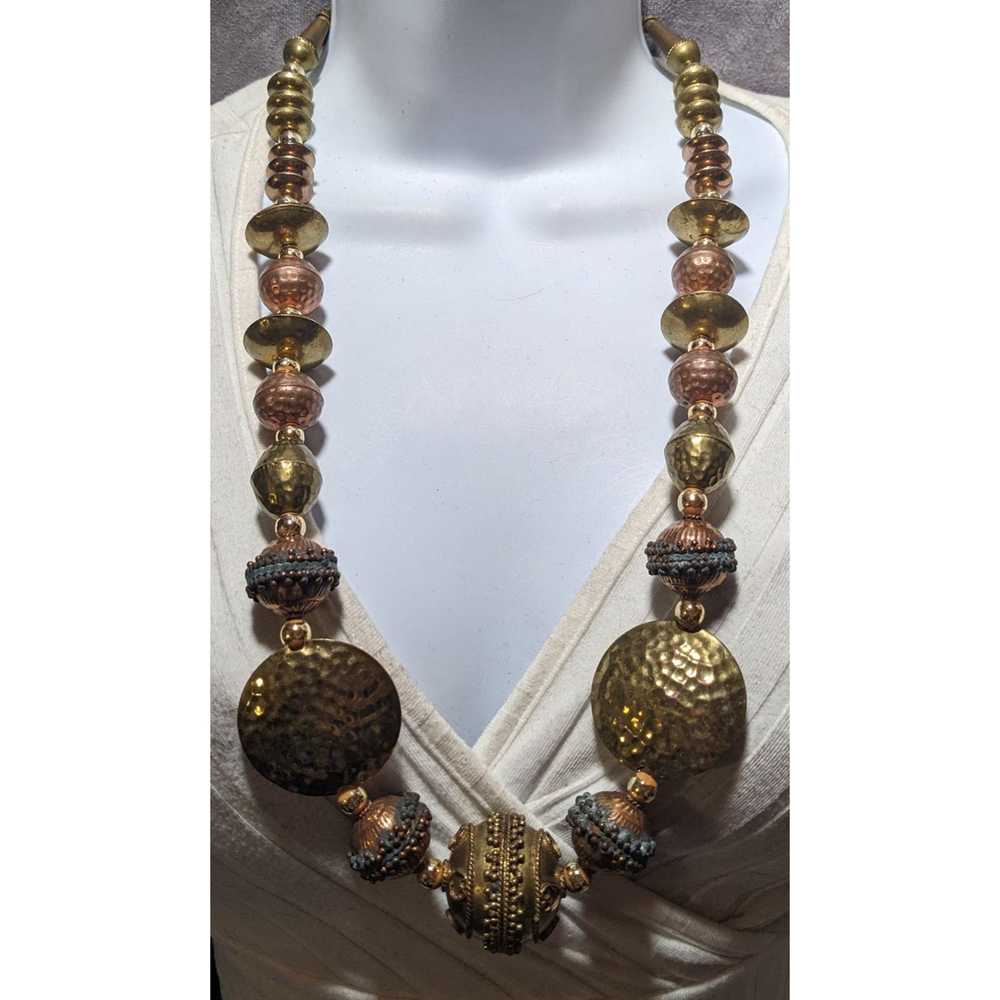 Other Vitnage Bohemian Mixed Metal Beaded Necklace - image 8